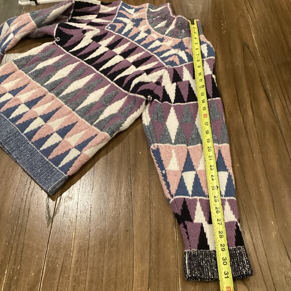 Altuzarra Stilbo wool blend turtleneck Multicolored geometric knit Sweater M - Picture 5 of 11